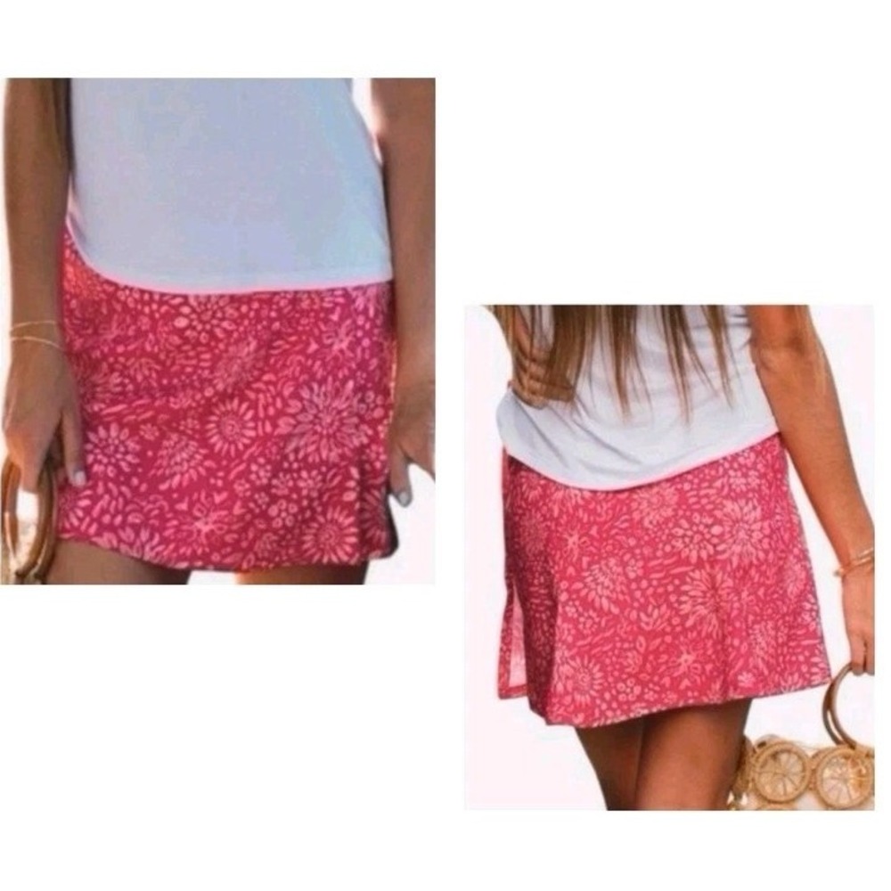 RIPSKIRT HAWAII Tribal Women's Red Floral Length 1 Skirt Pockets Waist M Swim